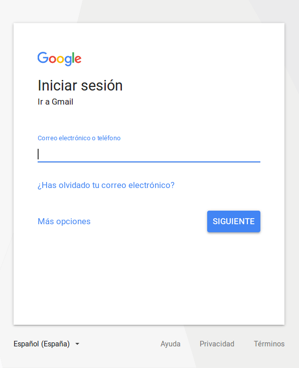 Inicio Gmail