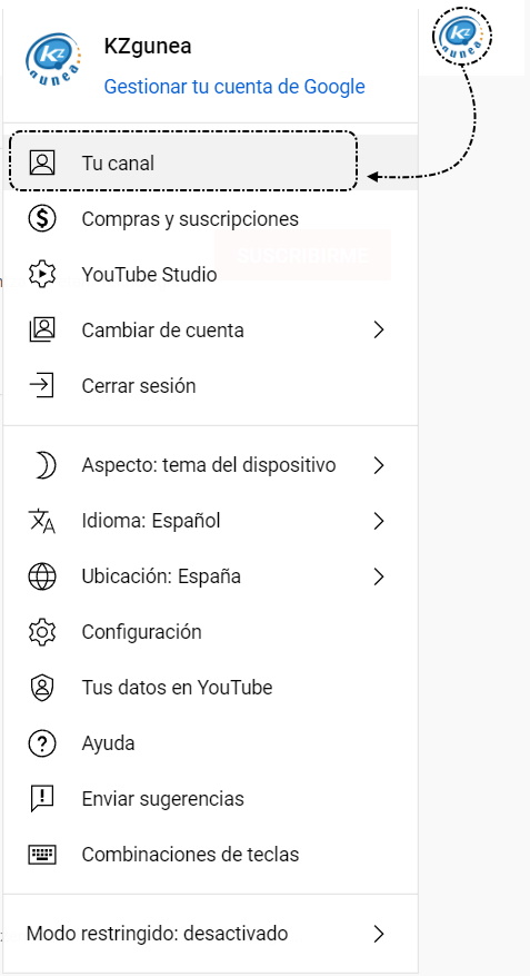 Seleccionar mi canal