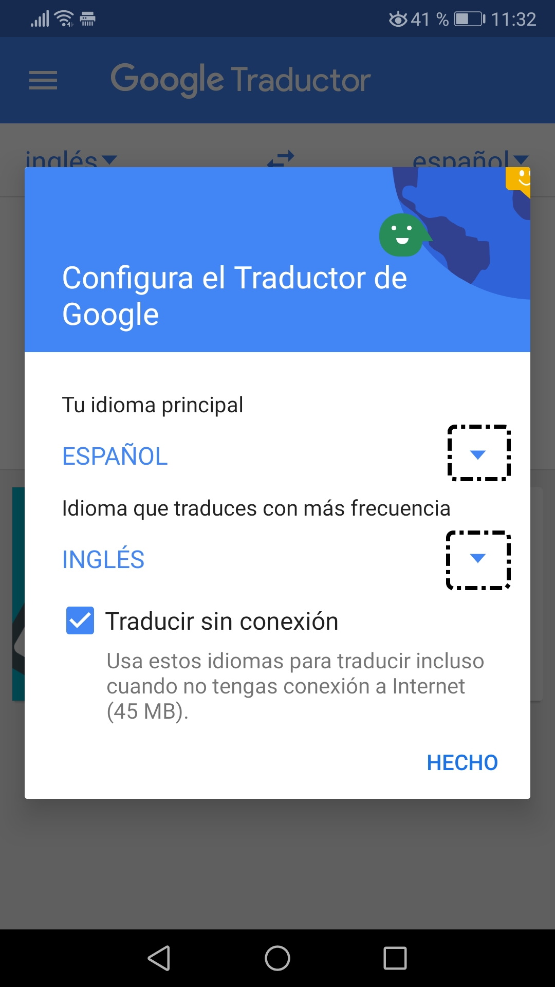 Configurar el Traductor de Google