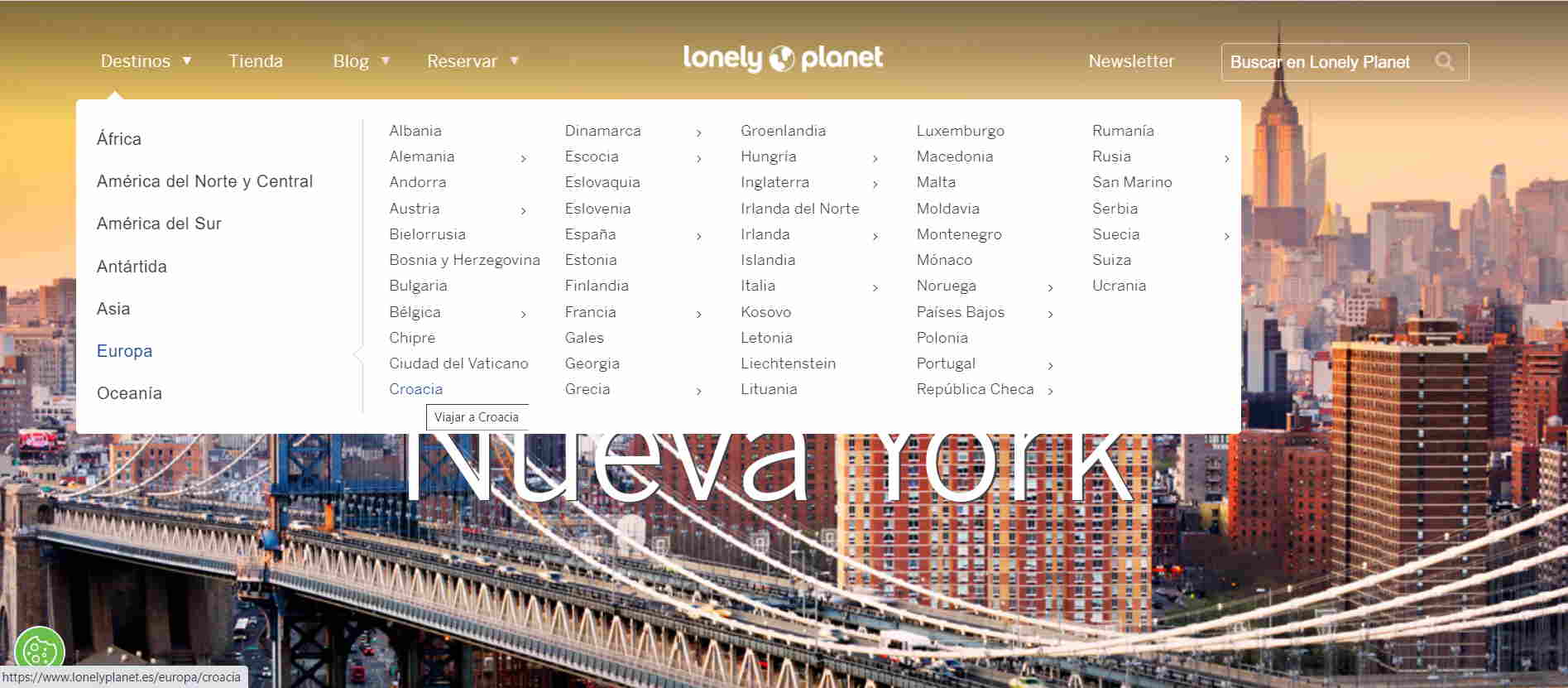Lonely Planet>Destino