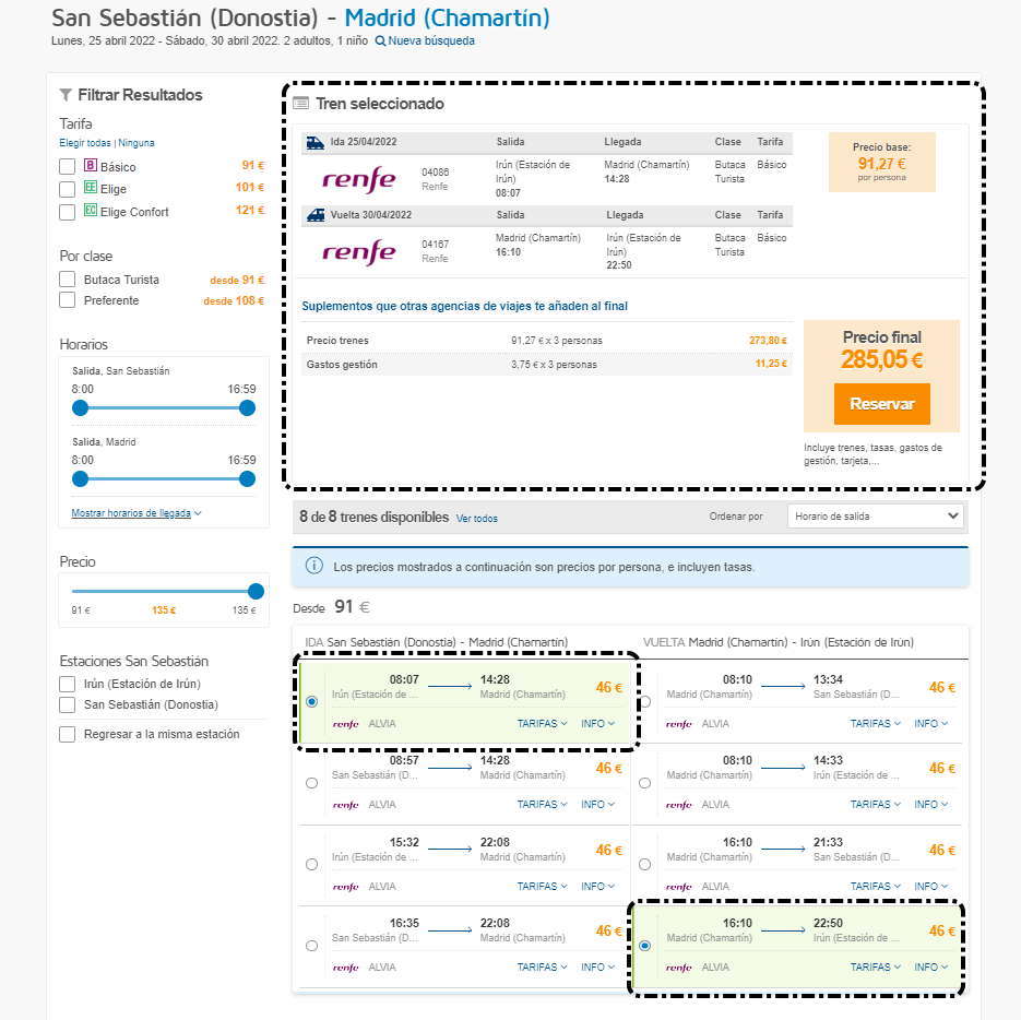 LogiTravel horario y precio