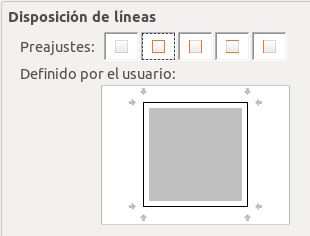Disposición de líneas