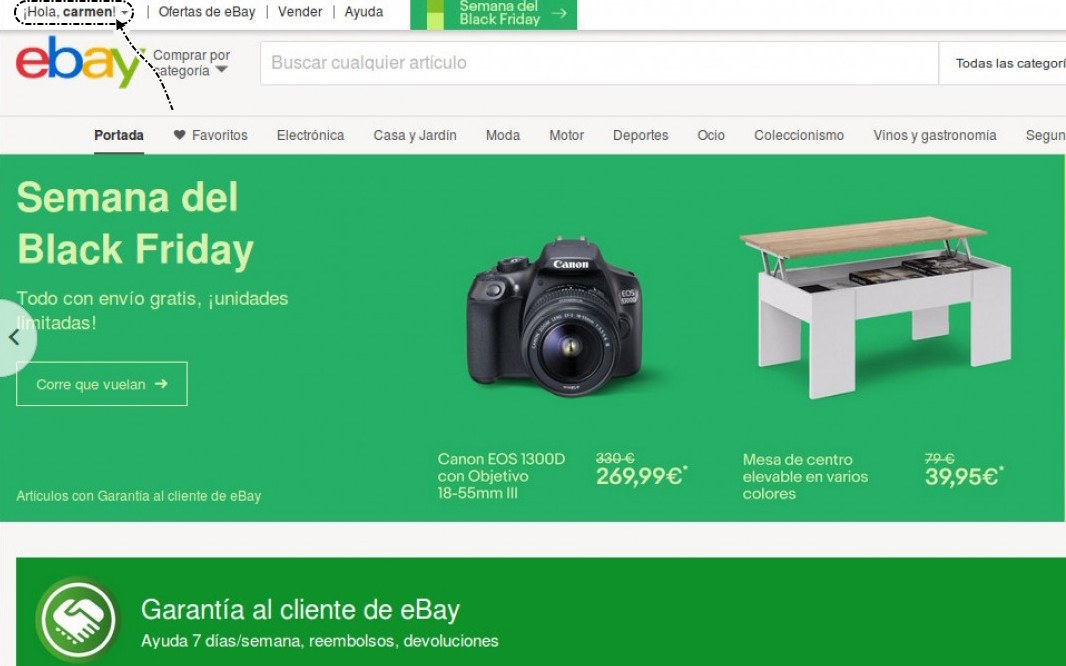 Portada eBay