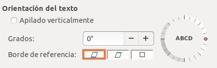 Orientación del texto