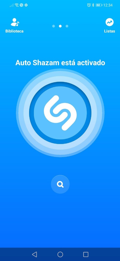 Botón shazamear