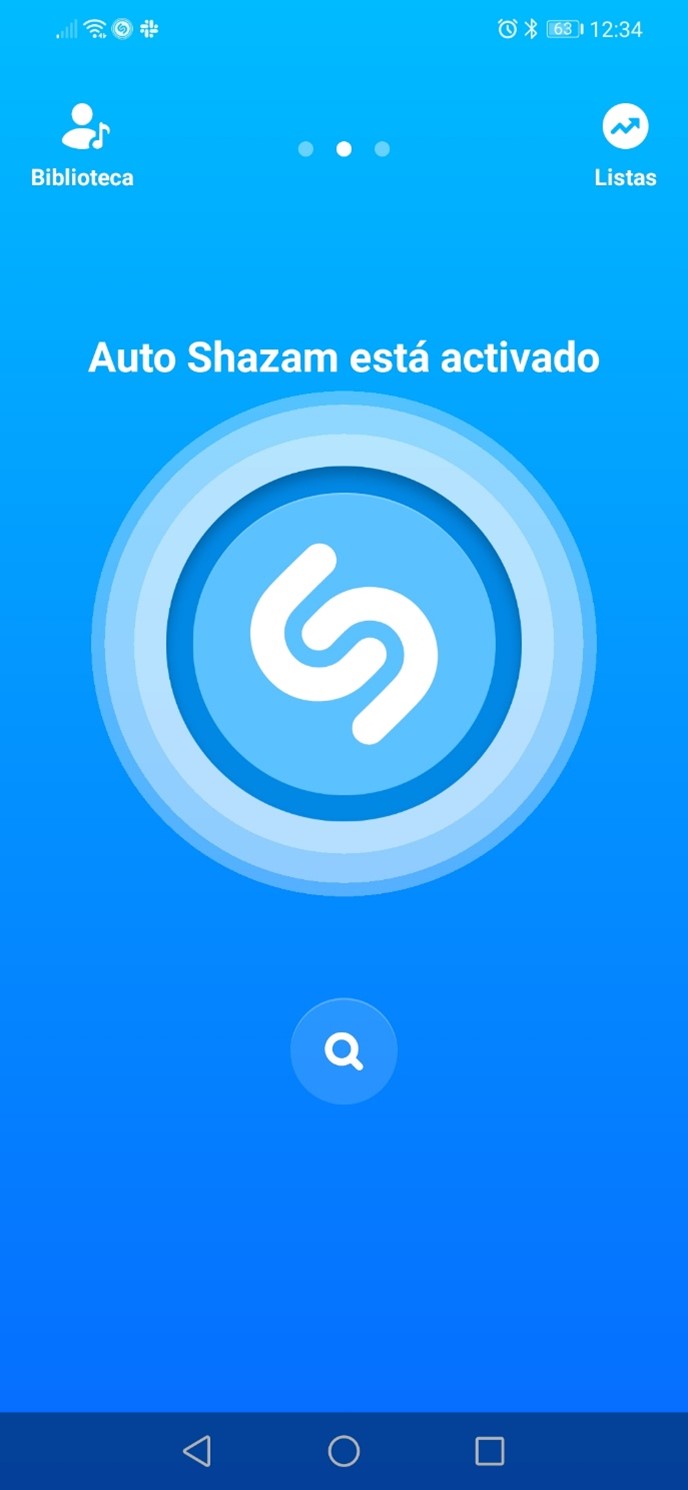 Botón shazamear