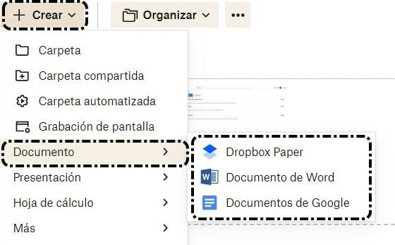 Crear documento de texto