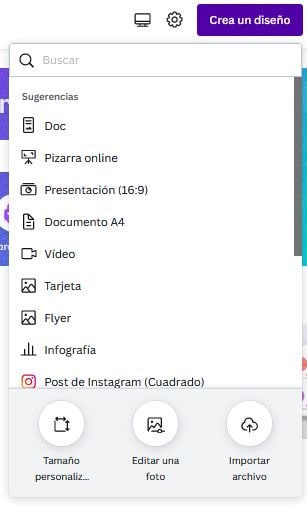 Tipos de diseño en Canva