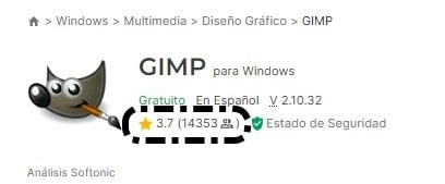 valoración gimp