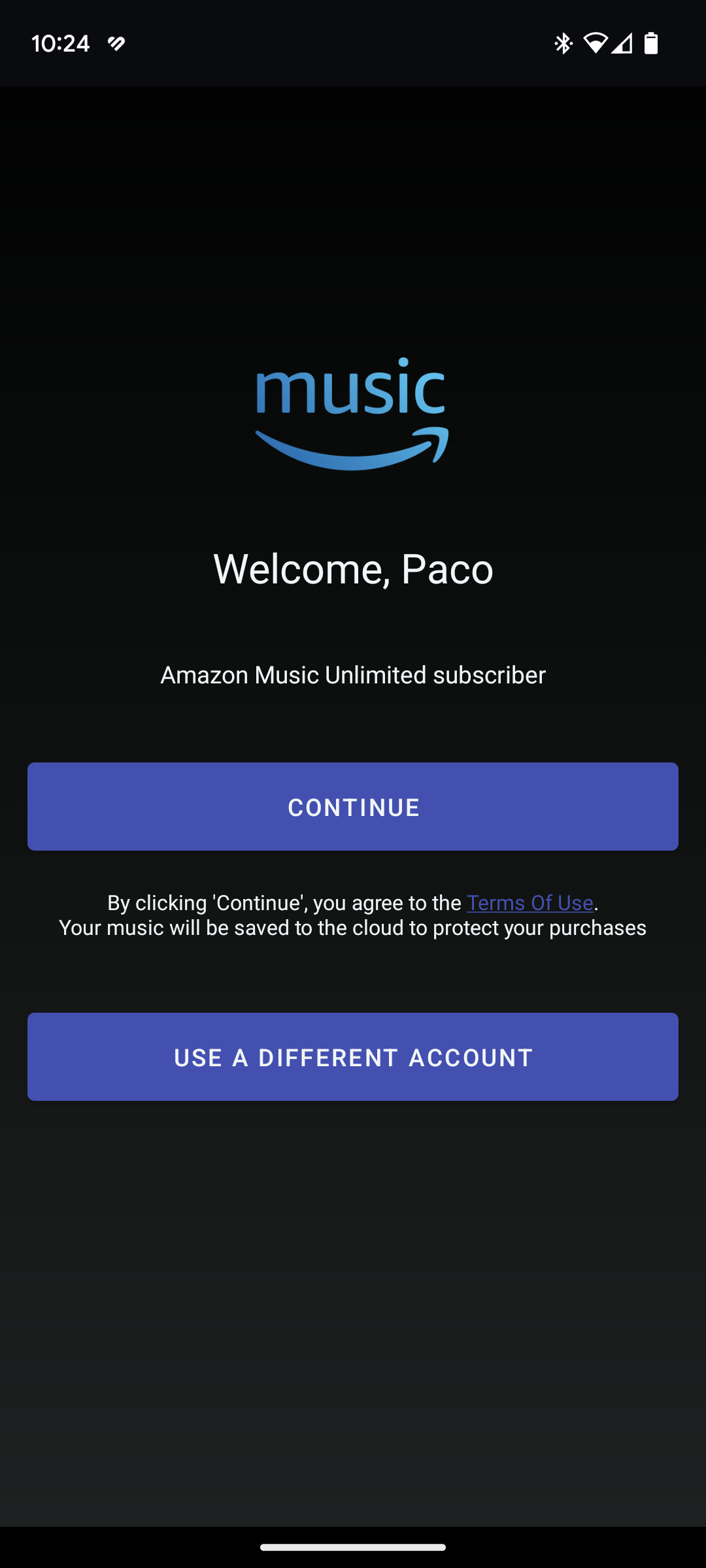 Registro en Amazon Music