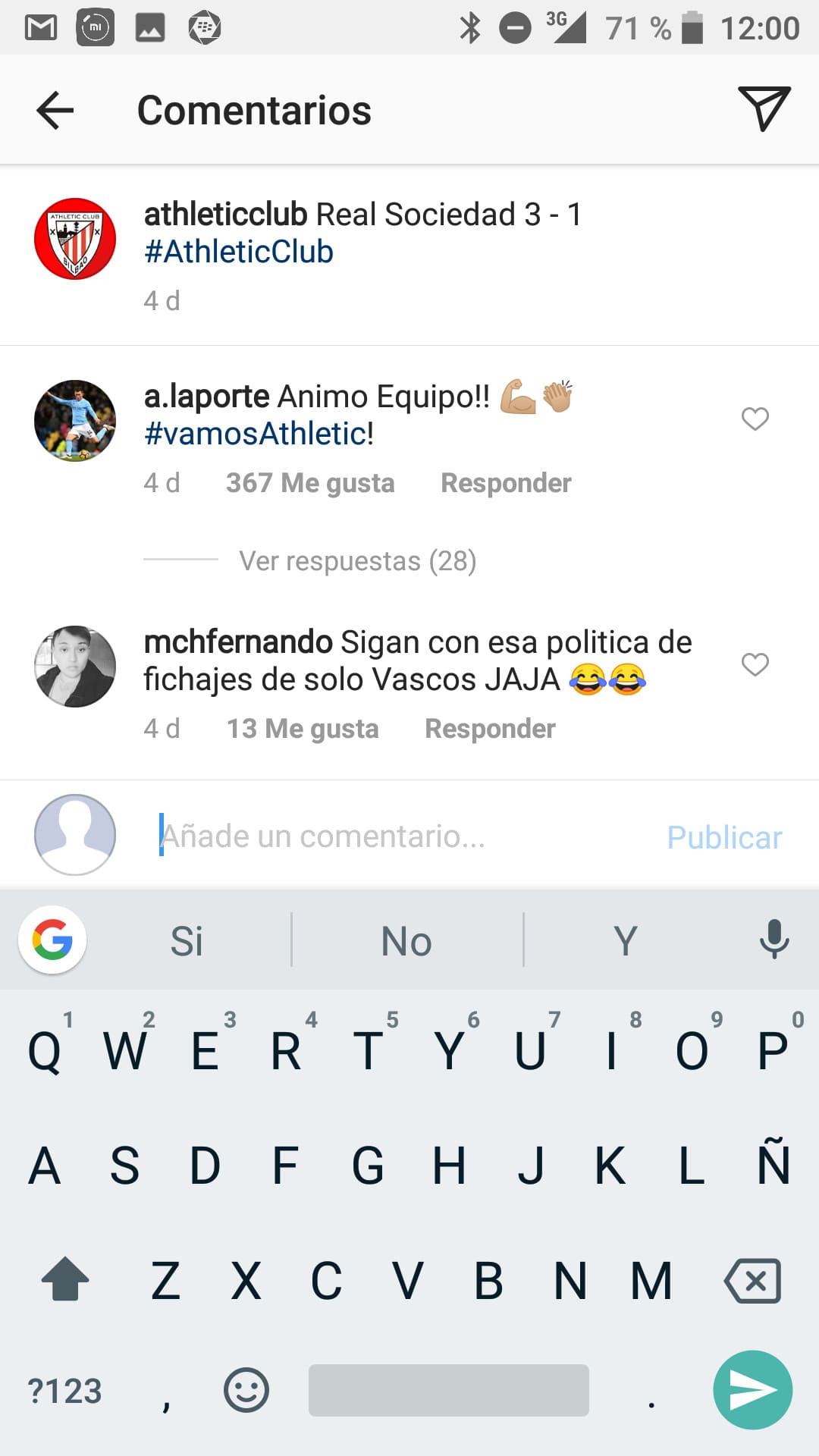 Comentarios Instagram