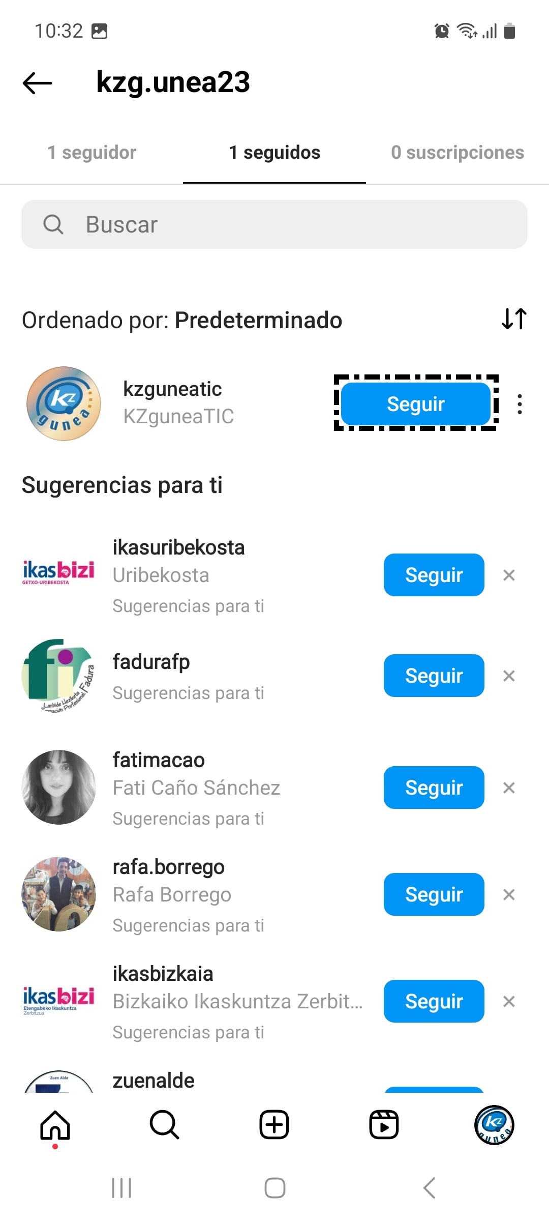 Seguidos Instagram