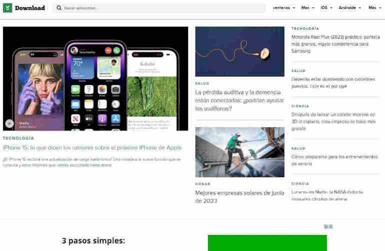página inicio CNET Download.com