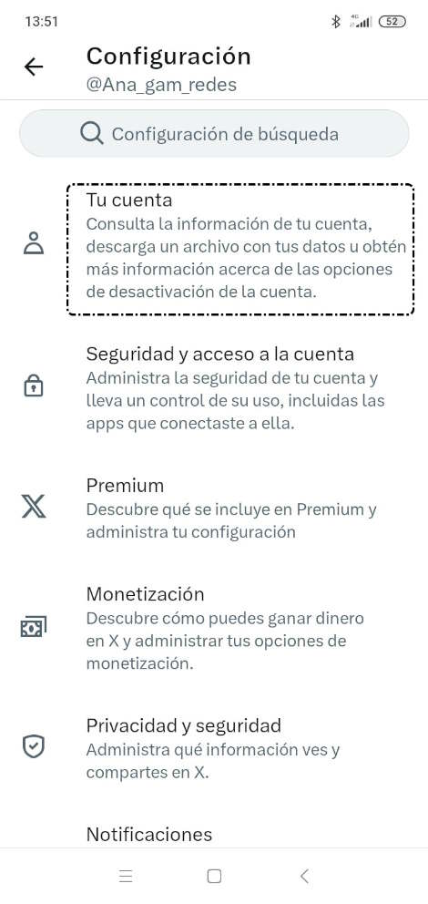 Acceso a Tu cuenta