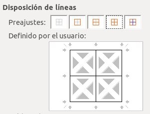 Disposición de líneas