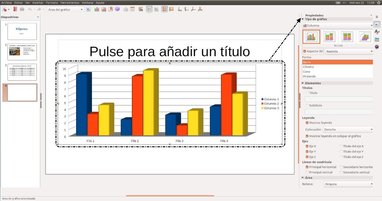 Insertar gráfico