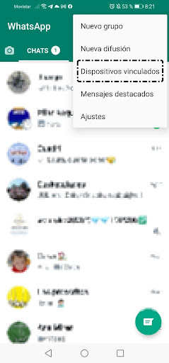 Dispositivos vinculados WhatsApp