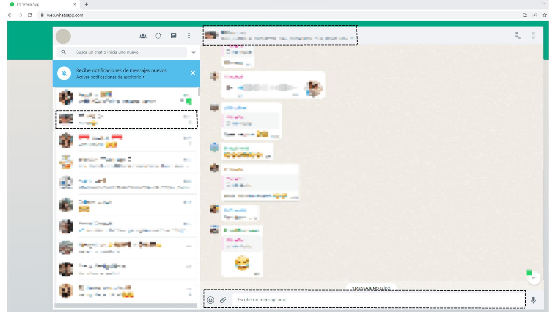 WhatsApp Web conversaciones