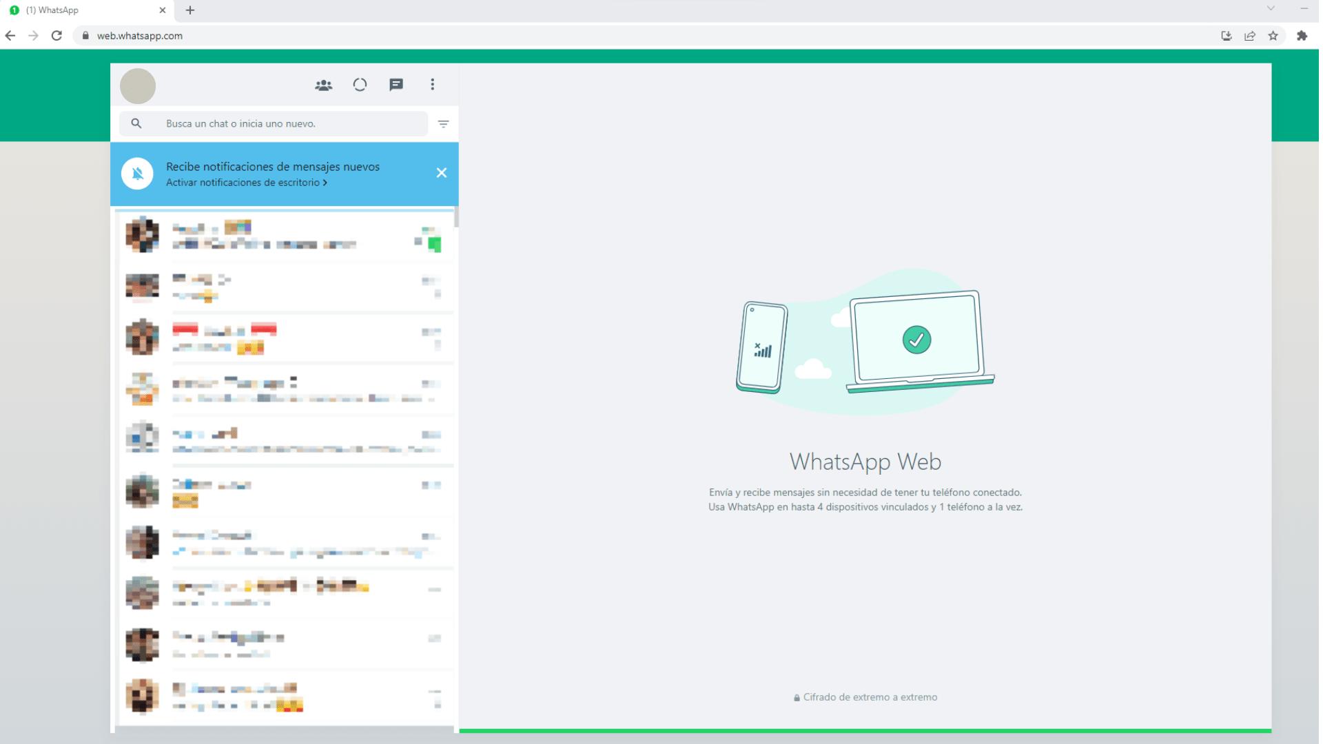 WhatsApp Web inicio