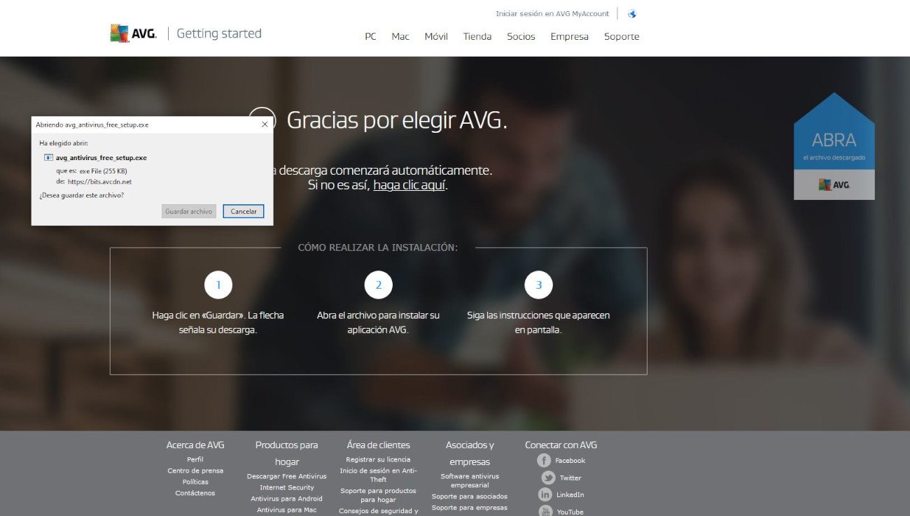 Descarga de AVG