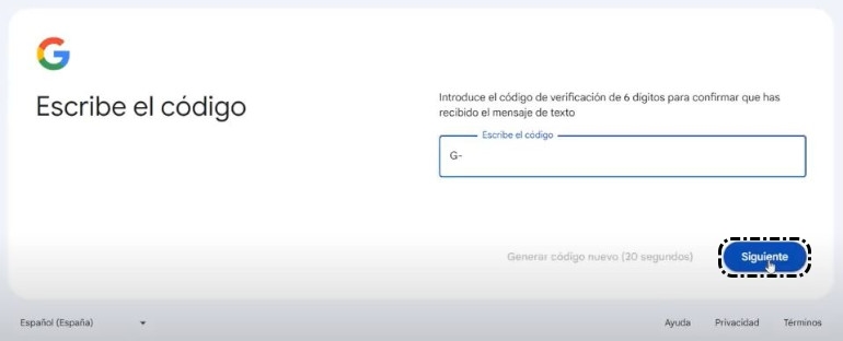 Código de verificación