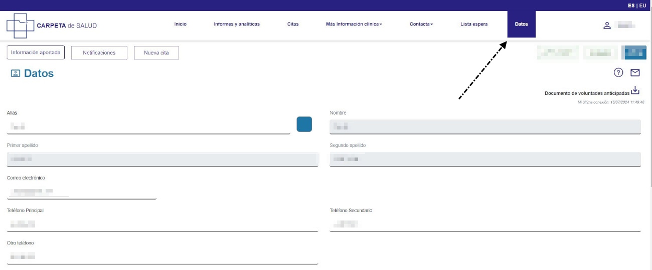 Guardar datos modificados