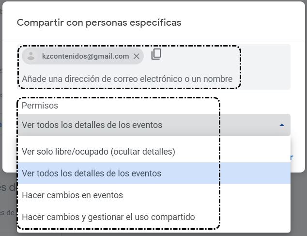 Escribimos el correo electrónico