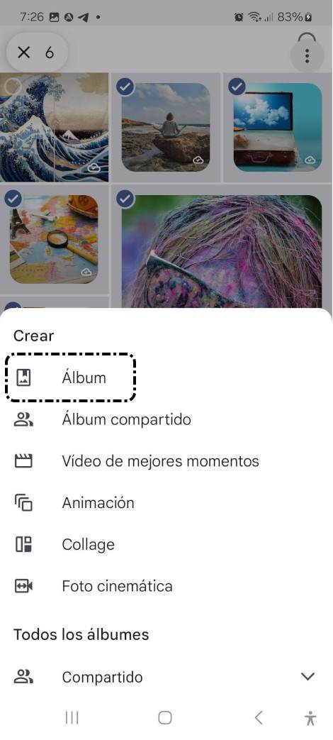 Crear álbum