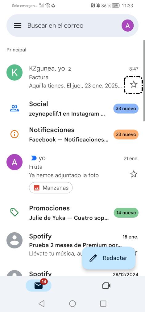 Mensaje sin destacar