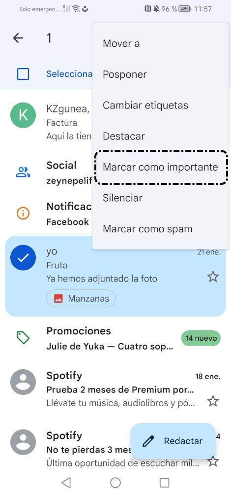 Marcar como importante