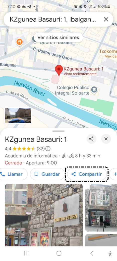Compartir dirección