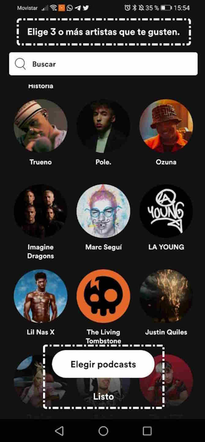 Registro Spotify
